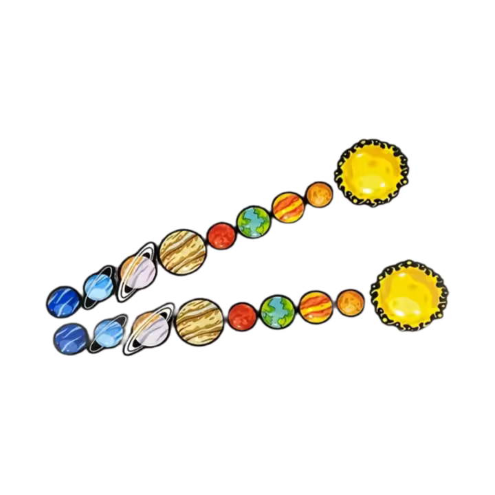 Pegatinas De Bicicleta Solar Sistema Planetario 2 Piezas Resistentes Al Lavado Y a Rasguños Para Tubo Superior E Inferior De La Bicicleta De Montaña - 1