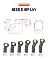 TOSEEK MTB/Road Bicycle Carbon Stem -12 Degree Bike 28.6mm Handlebar Stems 70/80/90/100/110/120mm Black Matte Bicycle Parts - details 4