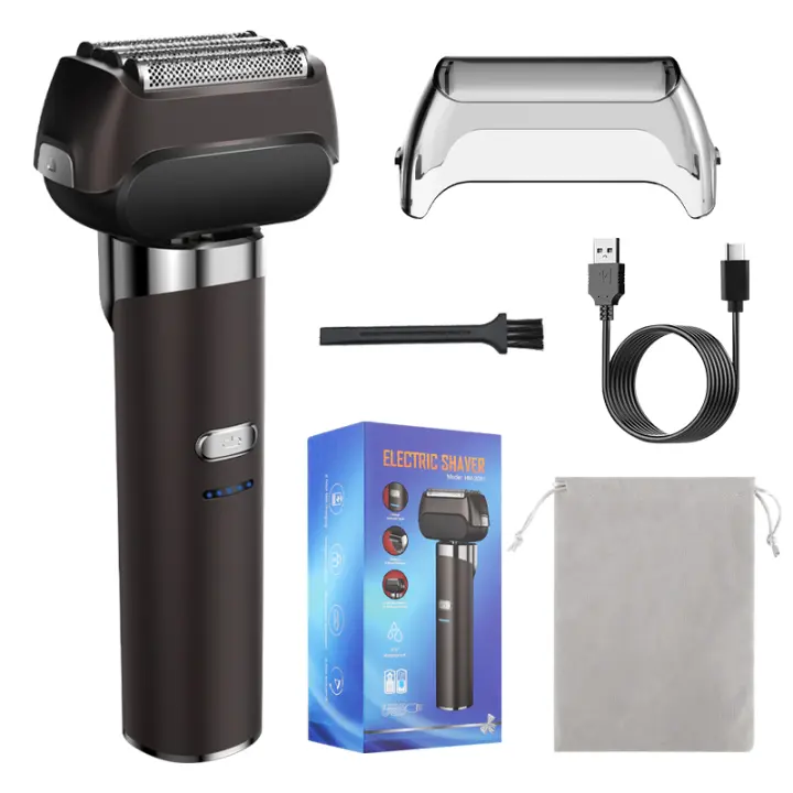 Afeitadoras eléctricas recíprocas para hombres, bonita maquinilla de afeitar eléctrica para hombres: recargable tipo C, uso en seco y húmedo, resistente al agua IPX7, una afeitadora eléctrica fácil de usar - 1