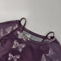 Conjunto Deportivo de Yoga de Dos Piezas Top de Entrenamiento de Malla para Mujeres con Leggings Acampanadas Ideal para Gimnasio y Correr al Aire Libre - details 2