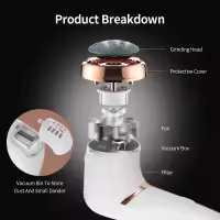 Dispozitiv electric de îndepărtare a calusului pentru picioare, pile electronice pentru picioare, instrumente de pedichiură pentru pielea moartă dura, călcâiele picioarelor crăpate, reîncărcabile - detalii 8