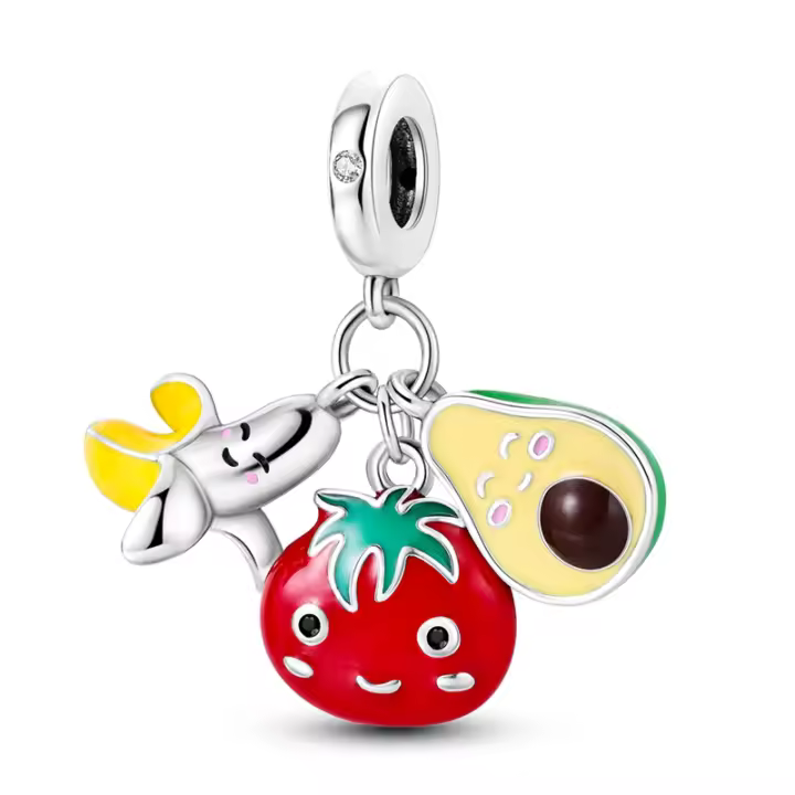 Cuentas colgantes de aguacate para Pulsera Original, Plata de Ley 925, regalo de joyería - 1