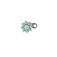1Pc 100% Acero quirúrgico 14g micro diver cutánea piercing de cristal superior con anclaje dérmico piercing piercings tops ocultar en el cuerpo - details 5