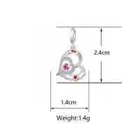 Pulsera de Encanto Original para Hacer Joyería de Día de Madre Regalo para Mujeres 100% Plata 925 Corazón de Pareja 'Yo Te Amo' con Cuentas - details 4