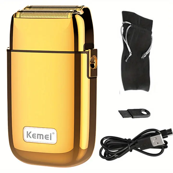 Afeitadora eléctrica profesional para hombres, recortadora de barba, recargable por USB Afeitadora eléctrica, máquina de corte de pelo inalámbrica - 1