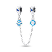 Encanto de Cierre Seguro de 925 Plata Esterlina Original para Mujeres Joyería DIY Cuentas Material Metal Pulsera de Zirconio - details 0