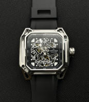 Reloj Mecánico para Hombres NORTH EDGE SPACE X Resistente al Agua 100M para Deportes al Aire Libre y Natación con Correa de Goma y Vidrio Mineral Movimiento Mecánico Color Negro - details 12
