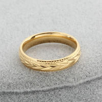 Anillo de Boda de Acero Inoxidable Joyería de Moda para Parejas en Color Oro Plata - details 6