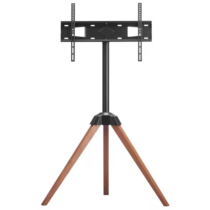 Soporte de trípode para TV SucceBuy, compatible con pantallas planas o curvas de 101,6-165,1 cm, hasta 44,91 kg, 18 ° Soporte Giratorio con Patas de Madera, Apto para Dormitorio, Sala de Estar, Estudio, Compatible con MAX VESA 600 x 400 mm - 1
