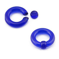 Anillo de cuentas cautivas de acrílico bcr de gran tamaño, 2 piezas, dilatador de tapón para la oreja, guauge, piercing para la nariz, joyería para el cuerpo - details 15