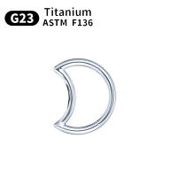 100%-pendientes de titanio G23 para mujer, piercing para la nariz, medio anillo en forma de d, segmento, cartílago - details 14