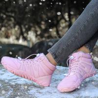 Zapatos descalzos con punta ancha para mujer y hombre, calzado minimalista forrado de piel, suela cero caída, botas de nieve cálidas para caminar al aire libre, Invierno - details 10