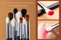 Jessup - Juego de brochas para maquillaje de ojos, profesional, para difuminar ojos, sintéticas, para sombras, pliegues, lápiz ahumado, T338 - details 2