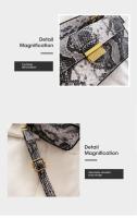 Elegante Bolso de Mano de Cuero PU Patrón de Piel de Serpiente Impermeable, Resistente al Desgaste - details 19