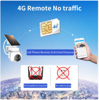 Camara de vigilancia exterior solar 4G doméstico HD Visión nocturna inalámbrico WiFi inteligente solar alarma vigilancia - details 8