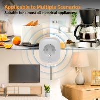 Enchufe Inteligente BORUIDAPLS Matter EU 16A 4000W, Compatible con Alexa, Control por Voz, Temporizador, Compatible con SmartThings, Apple HomeKit, Siri, Adaptador de Enchufe Múltiple con Control por Voz, Tareas Programadas - details 0