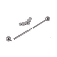 Piercing de titanio g23, 14g, Ópalo, Luna, flor, pendientes de tuerca, doble oreja, puente de oreja, joyería, 1 ud. - details 19