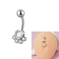 Anillo de acero quirúrgico para el ombligo, Piercing para el ombligo, CZ, cristal, abeja, flor, corazón, joyería para la oreja, 1 unidad - details 10