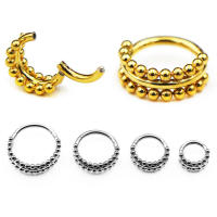 Piercing g23 de 3 filas para el cartílago de la oreja, joyería para piercing, anillos para la nariz, segmento con bisagras, 8-12mm, 1 unidad - details 1