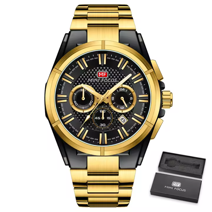 Reloj de Cuarzo Impermeable Correa de Acero Inoxidable Empleado en Casual Luminoso - 1