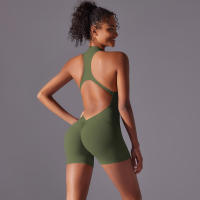Conjunto Deportivo Hamidou Monos de Yoga sin Mangas con Cuello en V Material de Nylon - details 46