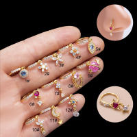 Pendientes de estilo coreano para mujer, aros con colgante inferior, Luna, ojo, hueso de la oreja, Piercing clásico, joyería corporal, 2 unidades - details 0