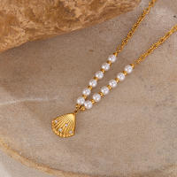 Collar de Mujer de Acero Inoxidable con Perlas y Circonitas, Gargantilla Vintage Elegante, Joyería Fina, Regalo para Mujer - details 4