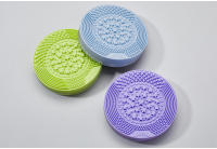 Limpiador de brochas de maquillaje Jessup, tapete de silicona 2 en 1 para lavado en seco y húmedo, esponja para remover el color de las brochas, herramientas de limpieza cosmética - details 11