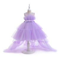 Summer Pink Trailing Lace Baby Girl Dress Toddler 1st Birthday Party Princess Dresses for Girl Formal Puffy Wedding Gown Vestido - details 22