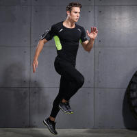 Ropa Deportiva de baloncesto para hombre, conjuntos de compresión para correr, gimnasio, Fitness, chándales, ropa interior, medias, traje deportivo para trotar, 5 piezas - details 4
