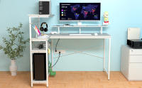 Escritorio Plegable Rcynview para Computadora, para Dormitorio, Oficina, Sofá, Estudio, Color Blanco, 100x55x75cm - details 0