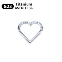 100%-pendientes de titanio G23 para mujer, piercing para la nariz, medio anillo en forma de d, segmento, cartílago - details 11