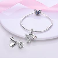 Encantos de Serie Zirconia de Plata Esterlina S925 100% Real para Mujeres Joyería Fina de Cumpleaños Ajuste a Pulsera y Bangle de 3mm - details 22