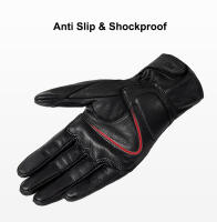 Guantes de cuero Real para motocicleta, impermeables, a prueba de viento, cálidos, transpirables, táctiles, para invierno y verano - details 16