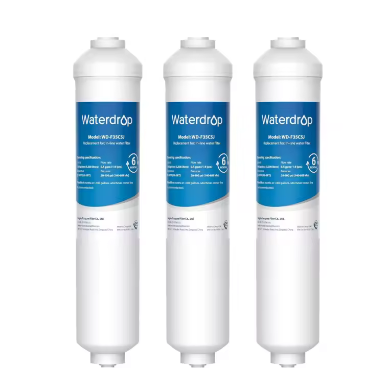 Reemplazo del filtro de agua del refrigerador Waterdrop para Samsung ® DA29-10105J HAFEX/EXP, DA2010CB, DA99 02131B, HAIER. ® LG. ® Filtro de agua en línea (3) - 1