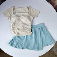 Conjunto de Yoga para Mujeres Falda de Tenis de Nylon Pantalones de Fitness - details 1