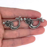 Anillo de pezón de dragón creativo para mujer, 2 piezas, Piercing corporal, joyería, regalos - details 2
