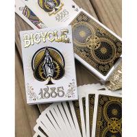 Fournier Bicycle USPCC Baraja poker 1885 Magos Trucos Ilusionismo Cartas Magia Adultos Colección Coleccionable Jugar Cartas Juego mesa Elegancia victoriana Maquinaria Engranajes Regalo ideal Espectáculo Escenario - details 4