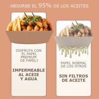 Family Papel Para Freidora de Aire Premium, 50 Piezas, Accesorios de Freidora Redondo/Cuadrado Sin Aceite, Papel Air Fryer, Moldes Desechables - 16CM / 20CM / 23CM - details 2
