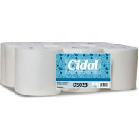 Papel secamanos mecha CIDAL. Pack 6 rollos. Doble capa gofrado. Cheminé 840 gramos de celulosa por rollo. Bobina de 140 metros con canuto extraíble. Apto para dispensadores toallero. - details 0