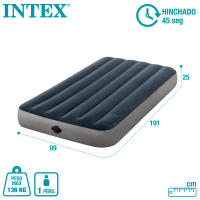 Colchón inflable con hinchador 2 tiempo Dura-Beam Standard INTEX, Colchón hinchable Intex, Cama de aire Intex, Colchón Intex, Altura 25 cm - details 1