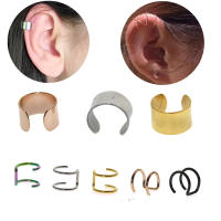 Pendiente de acero inoxidable para hombre y mujer, anillo de cartílago falso sin perforación, joyería corporal, piercing de hélice falsa, 2 piezas, 16g - details 3