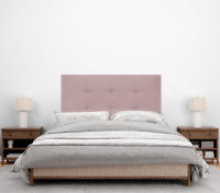 DHOME Cabecero Capitone Tapizado Polipiel o Tela Acualine con 8cm de Grosor Cabezales de Cama Acolchado Capitoné Cabeceros de Cama (Salmón Tela) - details 2