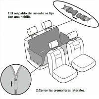 SMELL & SMILE Funda para Mascotas Coche Protector para Mascotas para Asiento de Coche Funda para Maletero de Coche Universal para Perros 130x137cm - details 6