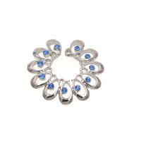 1 par de piercing falso de tamaño ajustable, anillo de acero inoxidable, escudo, joyería corporal, joyería para mujer - details 13