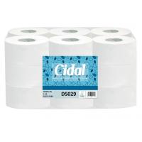 CIDAL Papel higiénico industrial laminado. Pack 18 rollos. Pasta pura, doble capa, gofrado. Canuto 45. 300 grs por rollo. 550 servicios. - details 0