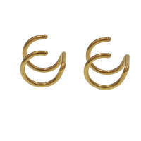 Pendiente de acero inoxidable para hombre y mujer, anillo de cartílago falso sin perforación, joyería corporal, piercing de hélice falsa, 2 piezas, 16g - details 8