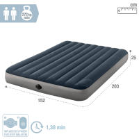 Colchón inflable con hinchador 2 tiempo Dura-Beam Standard INTEX, Colchón hinchable Intex, Cama de aire Intex, Colchón Intex, Altura 25 cm - details 0