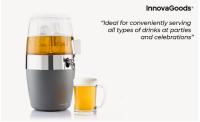 InnovaGoods® Dispensador de cerveza 4L, dispensador de bebidas, dispensador de cerveza Ball con refrigerante, dispensador de cerveza gris 22x41,7x26,5cm - details 4
