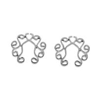 1 par de piercing falso de tamaño ajustable, anillo de acero inoxidable, escudo, joyería corporal, joyería para mujer - details 15